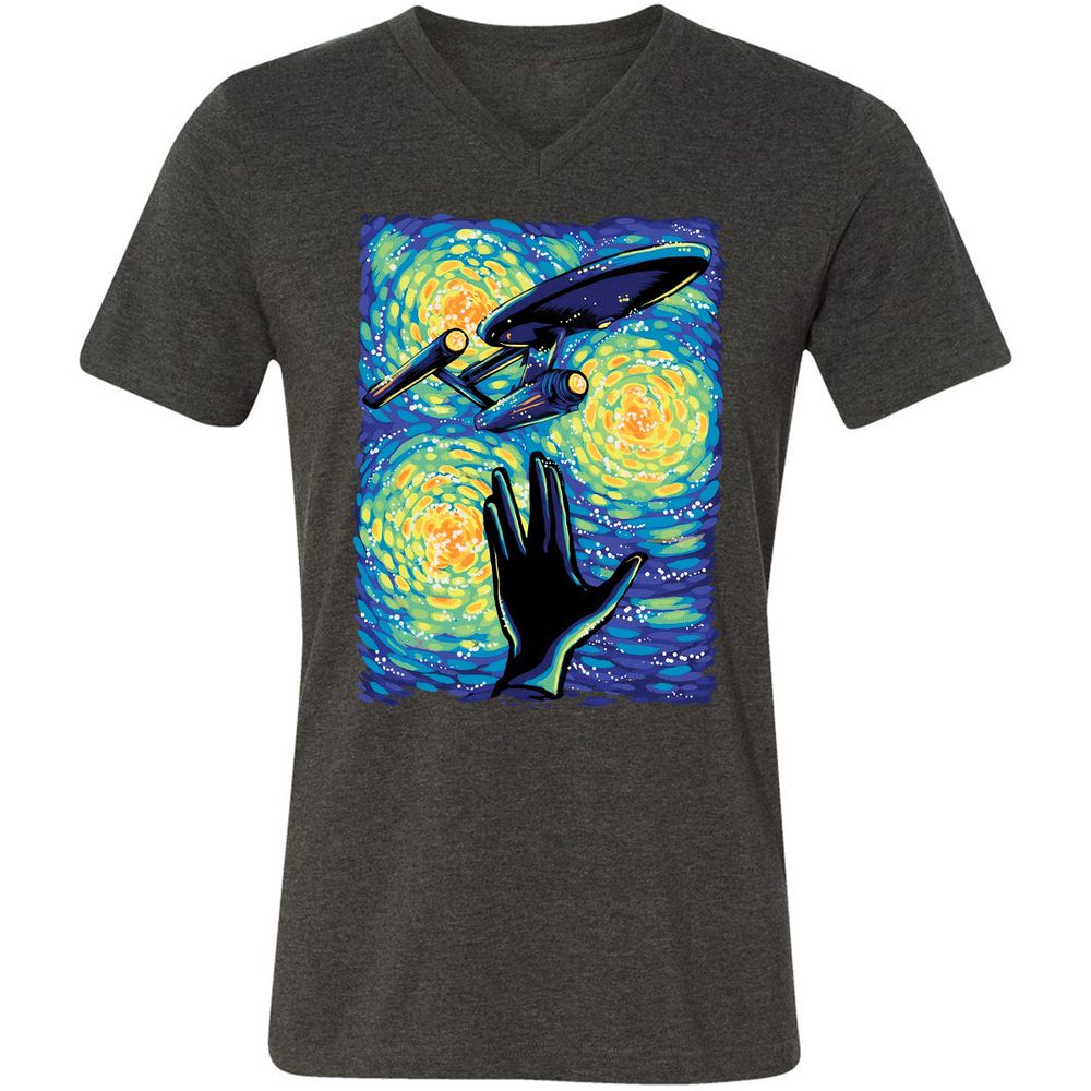 Unisex V-Neck T-Shirt - EJ86WJ24 - Dark Grey Heather - 8