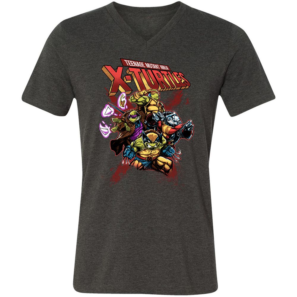 Unisex V-Neck T-Shirt - LUMYUC3U - Dark Grey Heather - 8