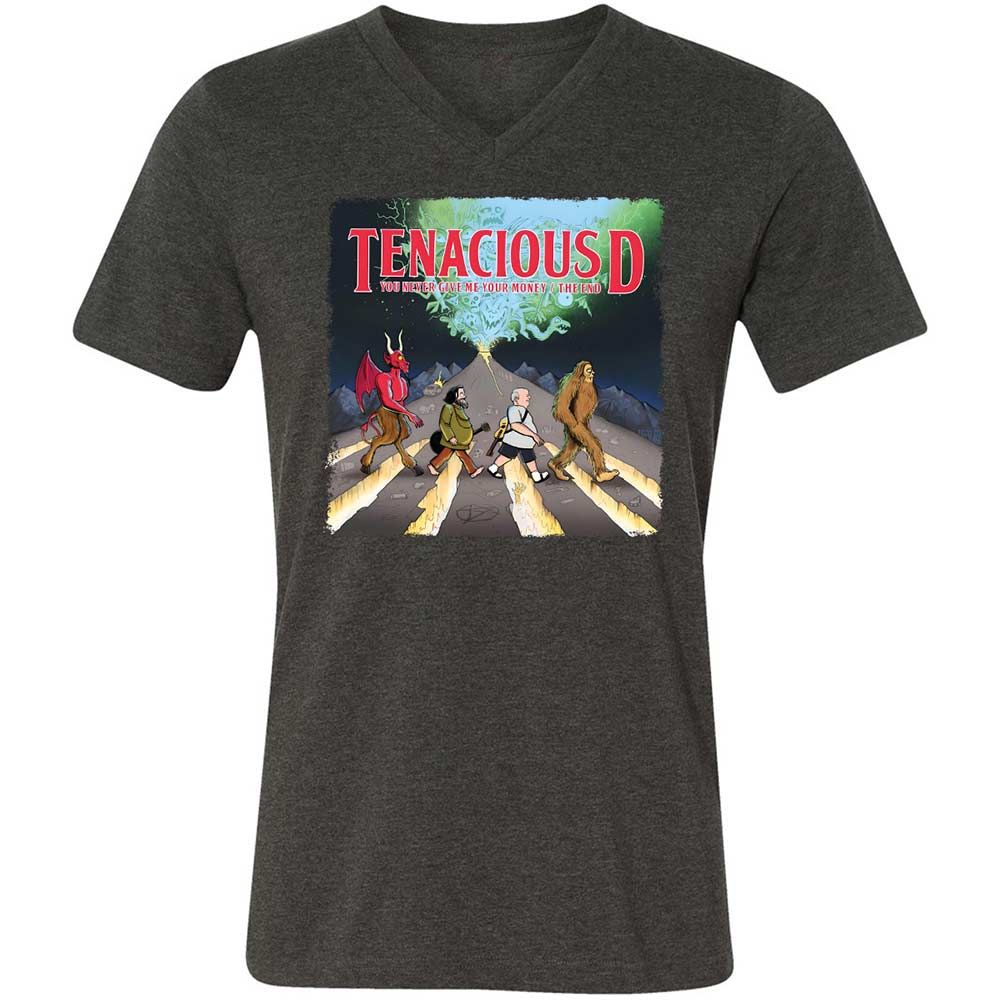Unisex V-Neck T-Shirt - WTB8PQE3 - Dark Grey Heather - 8