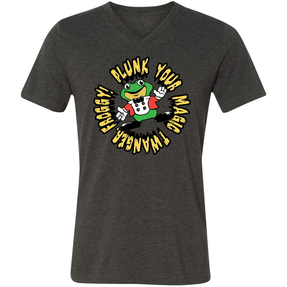 Unisex V-Neck T-Shirt - YBYE8C6M - Dark Grey Heather - 8