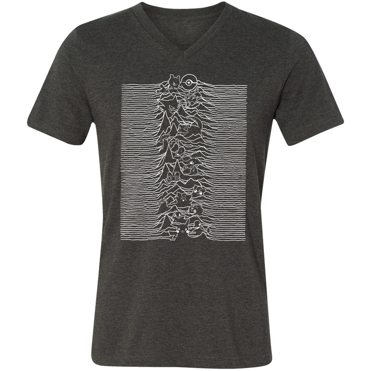 Unisex V-Neck T-Shirt - S5EW5E95 - Dark Grey Heather - 8