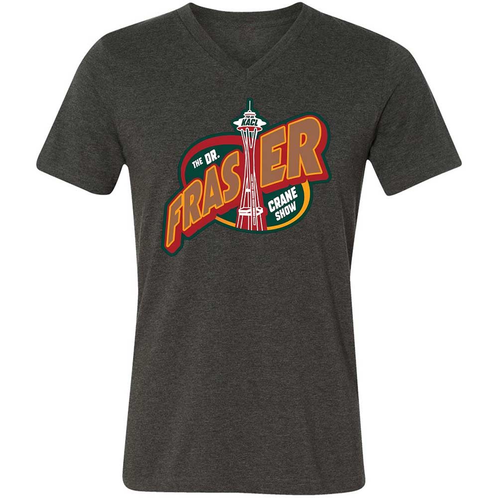 Unisex V-Neck T-Shirt - MYVCWDTS - Dark Grey Heather - 8