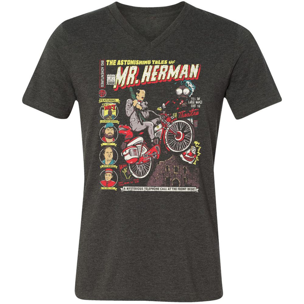 Unisex V-Neck T-Shirt - Z58PVYE9 - Dark Grey Heather - 8