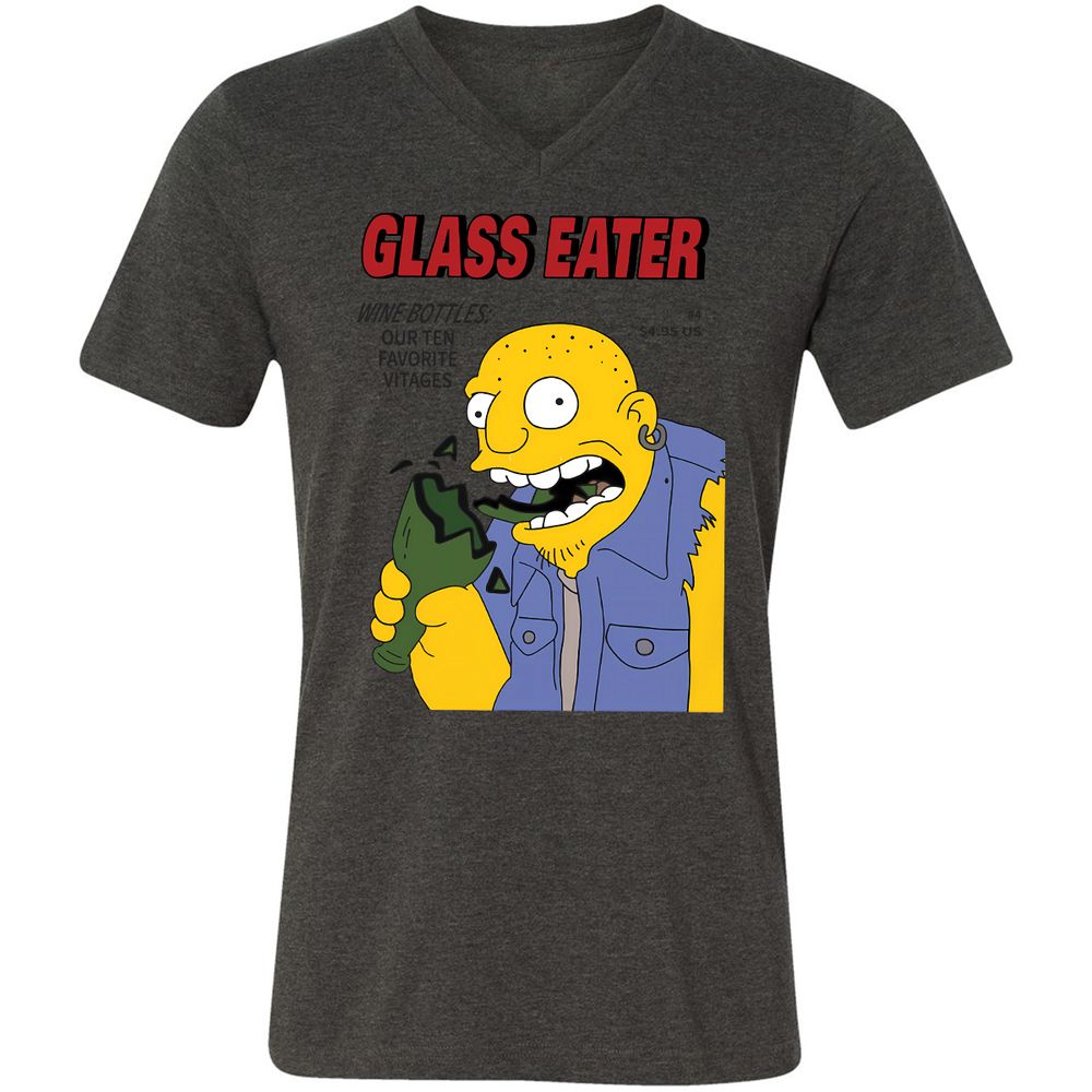 Unisex V-Neck T-Shirt - ATYPLGKN - Dark Grey Heather - 8
