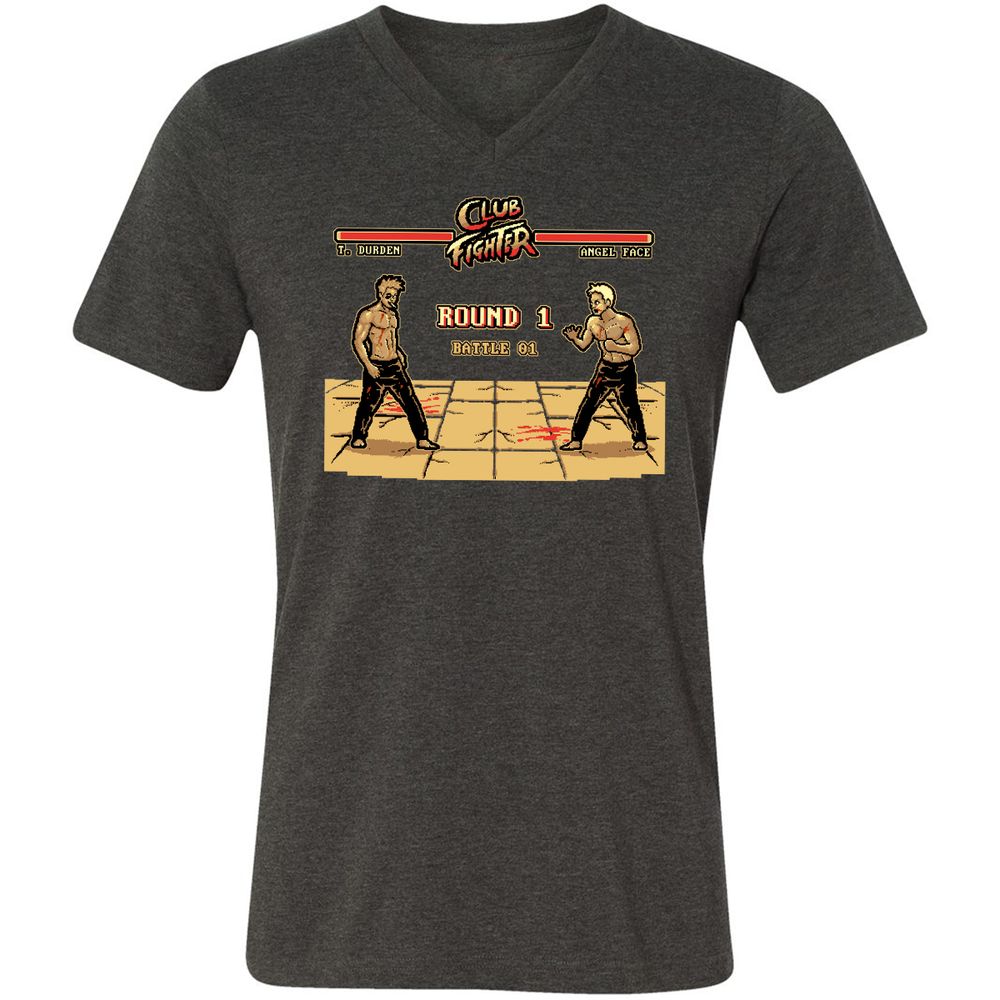 Unisex V-Neck T-Shirt - YW5DZ948 - Dark Grey Heather - 8