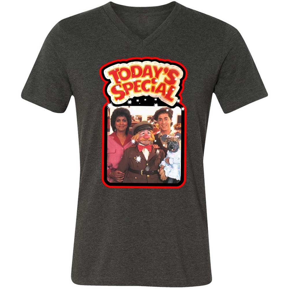 Unisex V-Neck T-Shirt - 3SAXVY7Q - Dark Grey Heather - 8