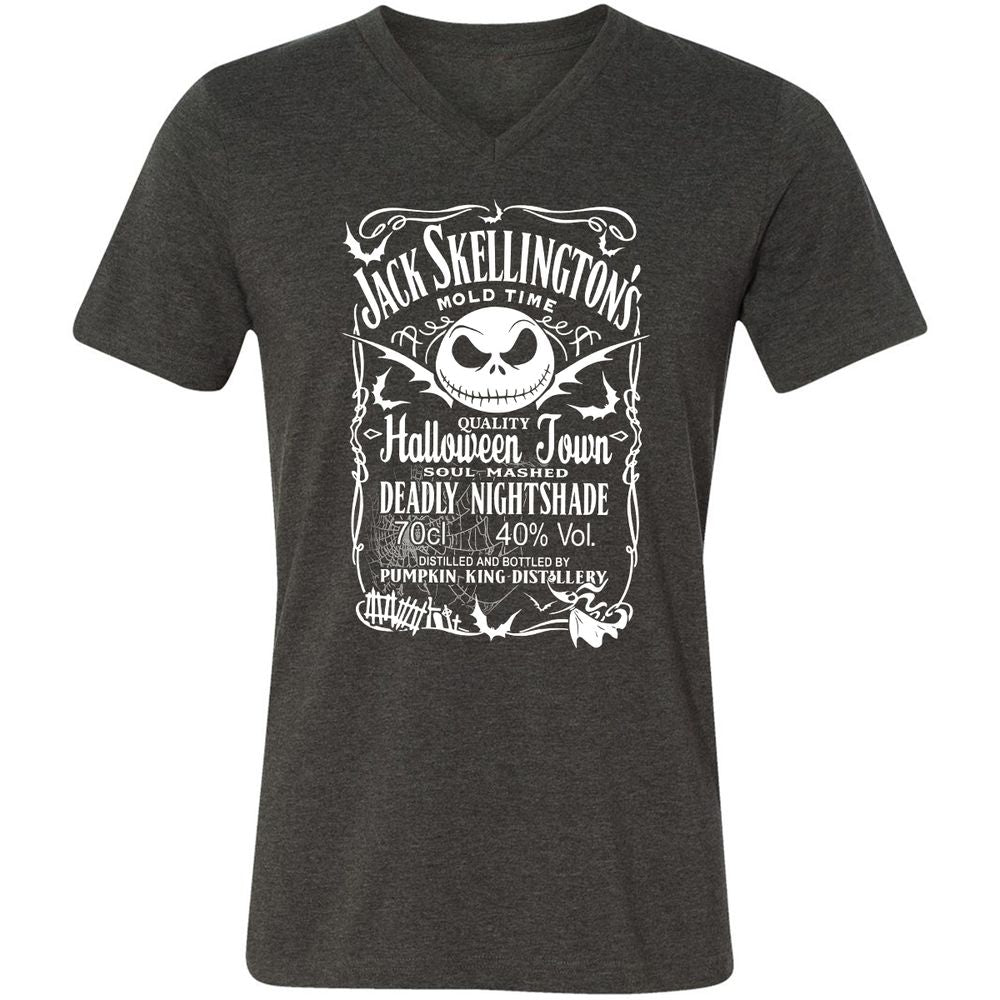 Unisex V-Neck T-Shirt - D4EQD5C7 - Dark Grey Heather - 8