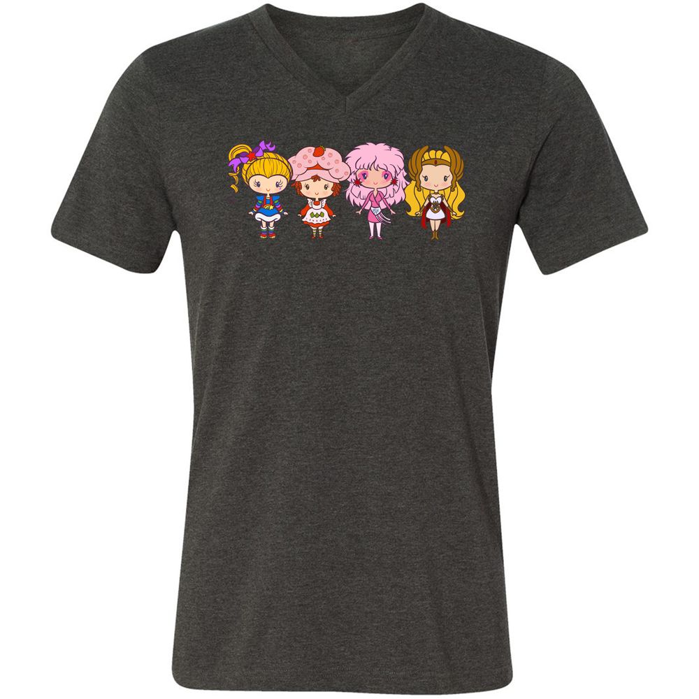 Unisex V-Neck T-Shirt - V3DNZR7G - Dark Grey Heather - 8