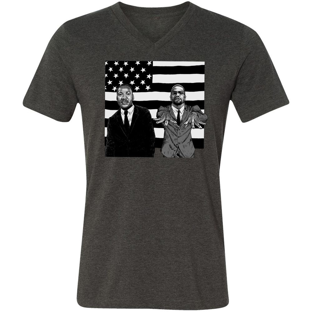 Unisex V-Neck T-Shirt - AVUN24JG - Dark Grey Heather - 8