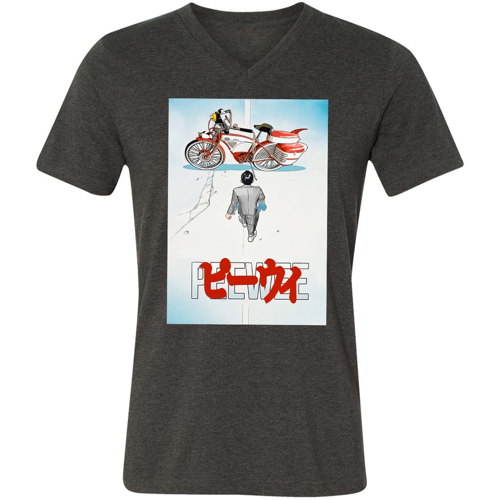 Unisex V-Neck T-Shirt - TMHYBTJ2 - Dark Grey Heather - 8