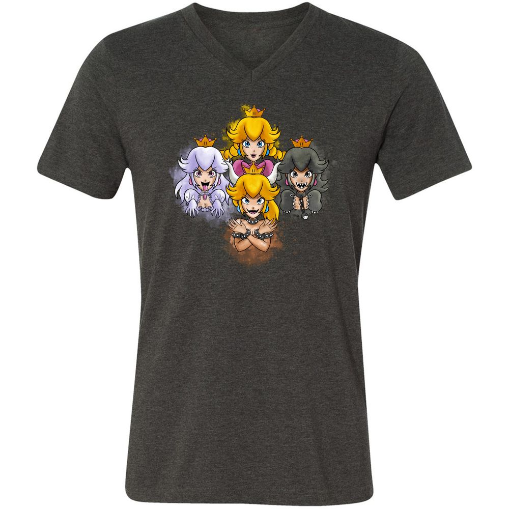 Unisex V-Neck T-Shirt - 9DCK5KPF - Dark Grey Heather - 8