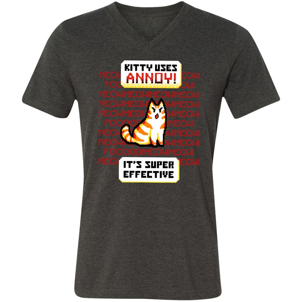 Unisex V-Neck T-Shirt - LLPK7BU7 - Dark Grey Heather - 8