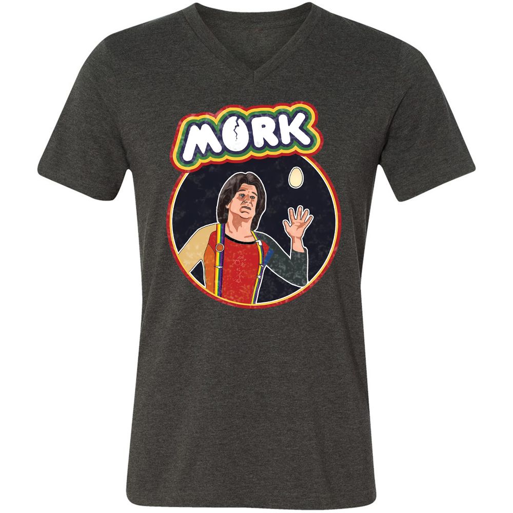 Unisex V-Neck T-Shirt - LWM9SJV7 - Dark Grey Heather - 8
