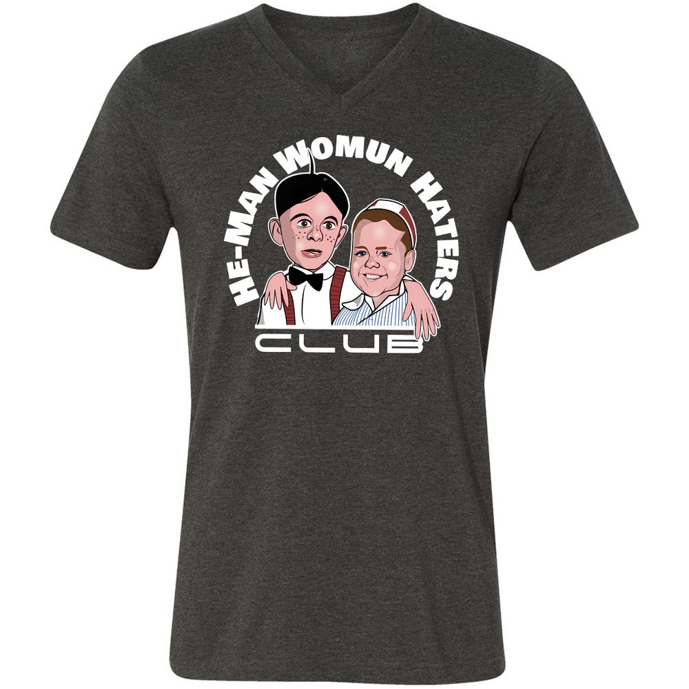 Unisex V-Neck T-Shirt - NZM4XFY2 - Dark Grey Heather - 8