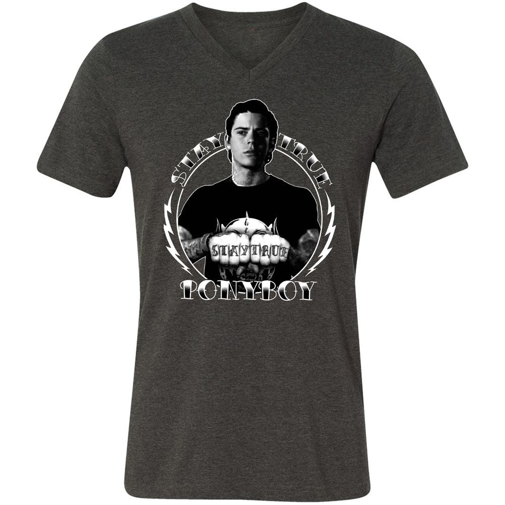 Unisex V-Neck T-Shirt - VDPX45DT - Dark Grey Heather - 8