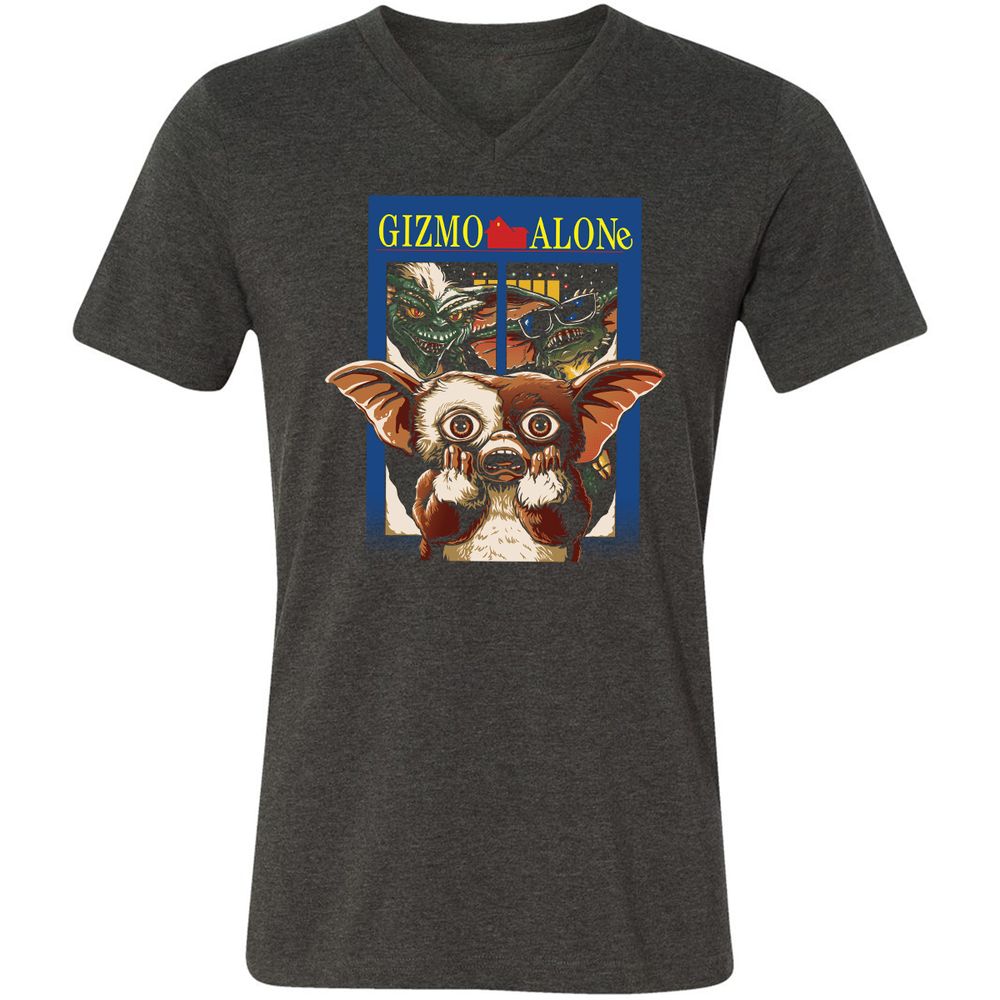 Unisex V-Neck T-Shirt - YUPVCW1G - Dark Grey Heather - 8