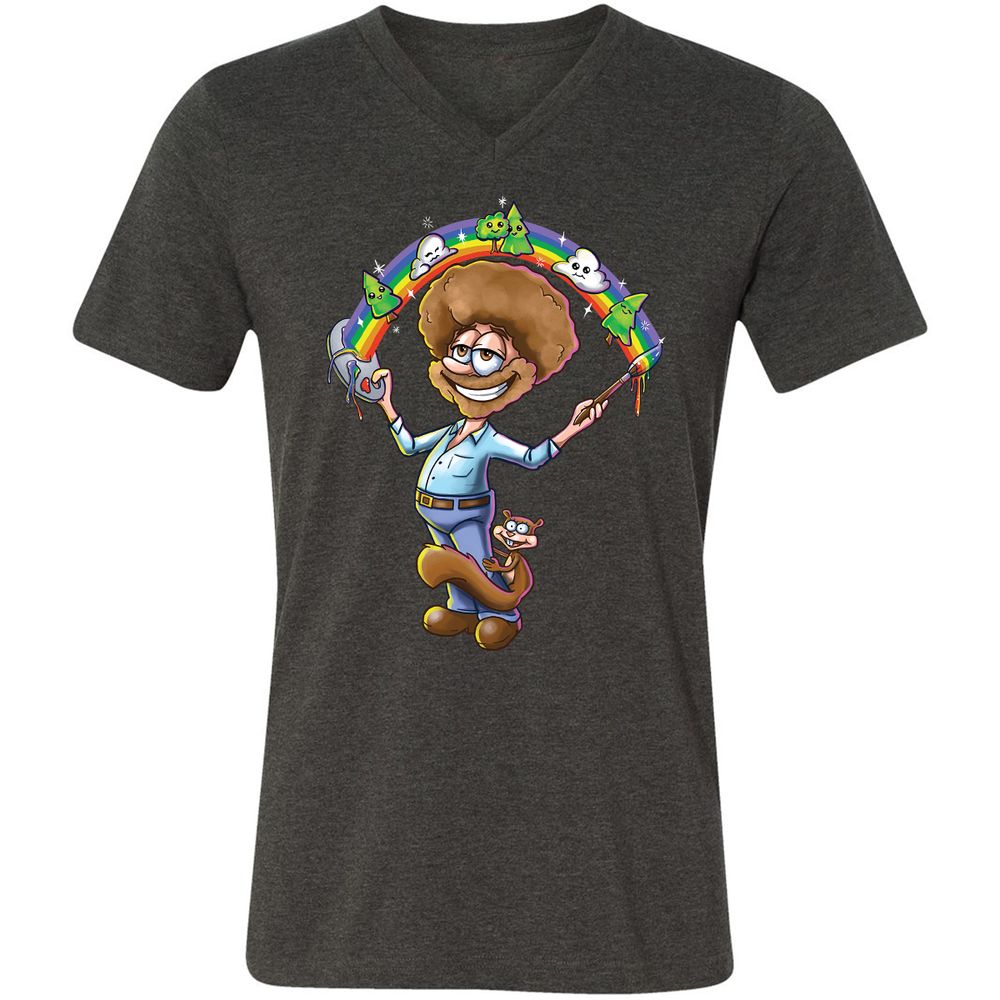 Unisex V-Neck T-Shirt - EVG9AS1B - Dark Grey Heather - 8