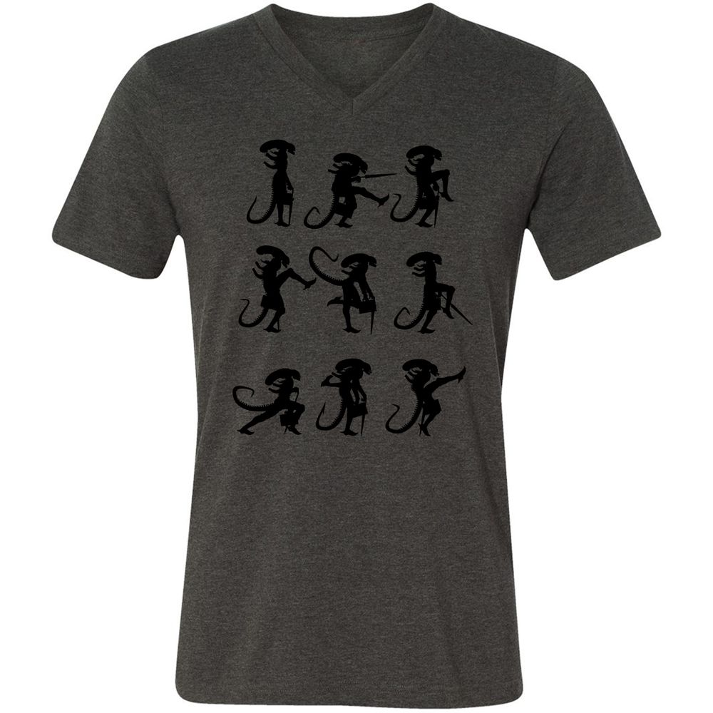 Unisex V-Neck T-Shirt - 38RC8E4N - Dark Grey Heather - 8