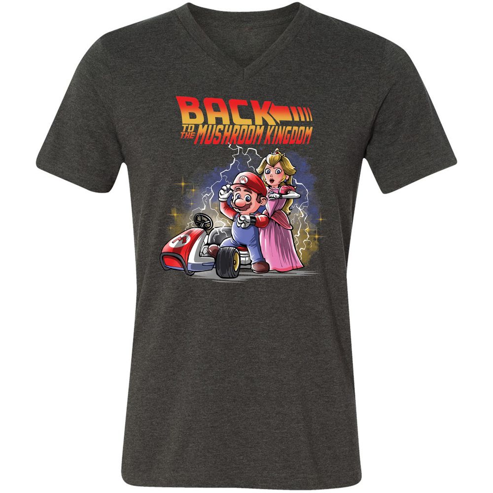 Unisex V-Neck T-Shirt - ZHLR68JK - Dark Grey Heather - 8
