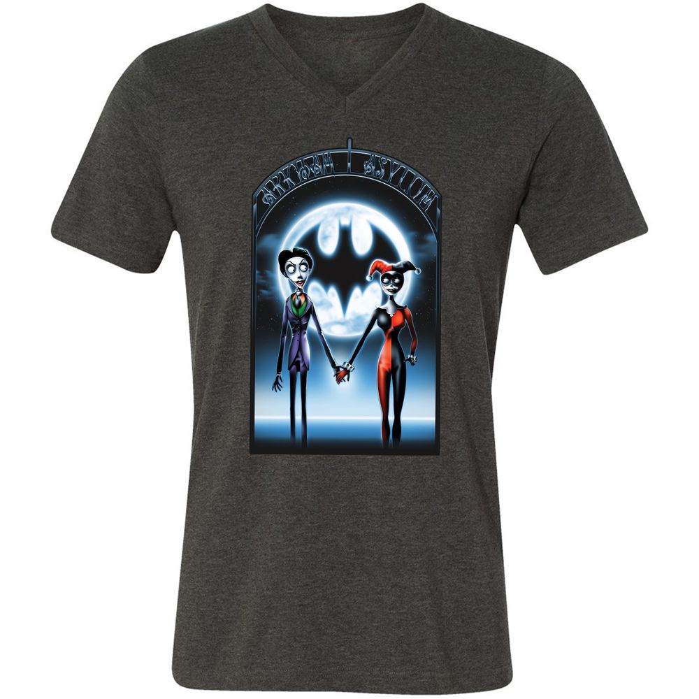 Unisex V-Neck T-Shirt - 769HD58M - Dark Grey Heather - 8