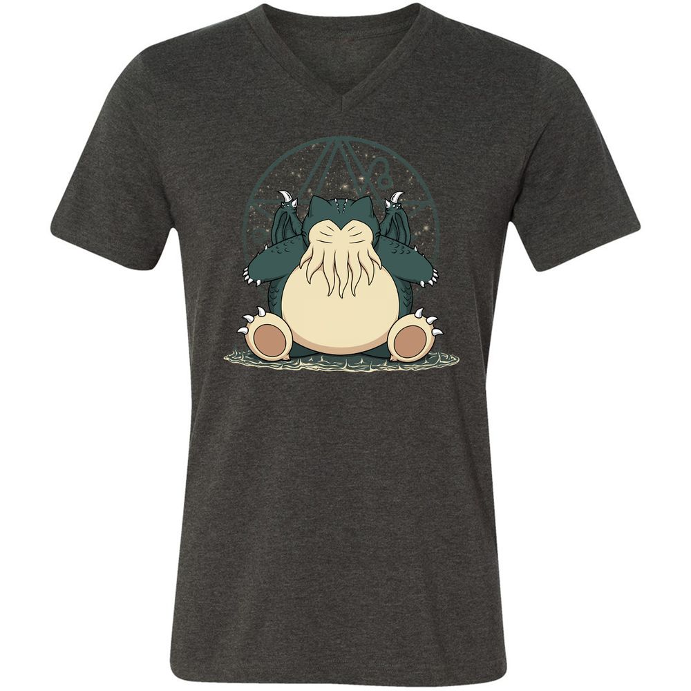 Unisex V-Neck T-Shirt - JVD1WJFV - Dark Grey Heather - 8