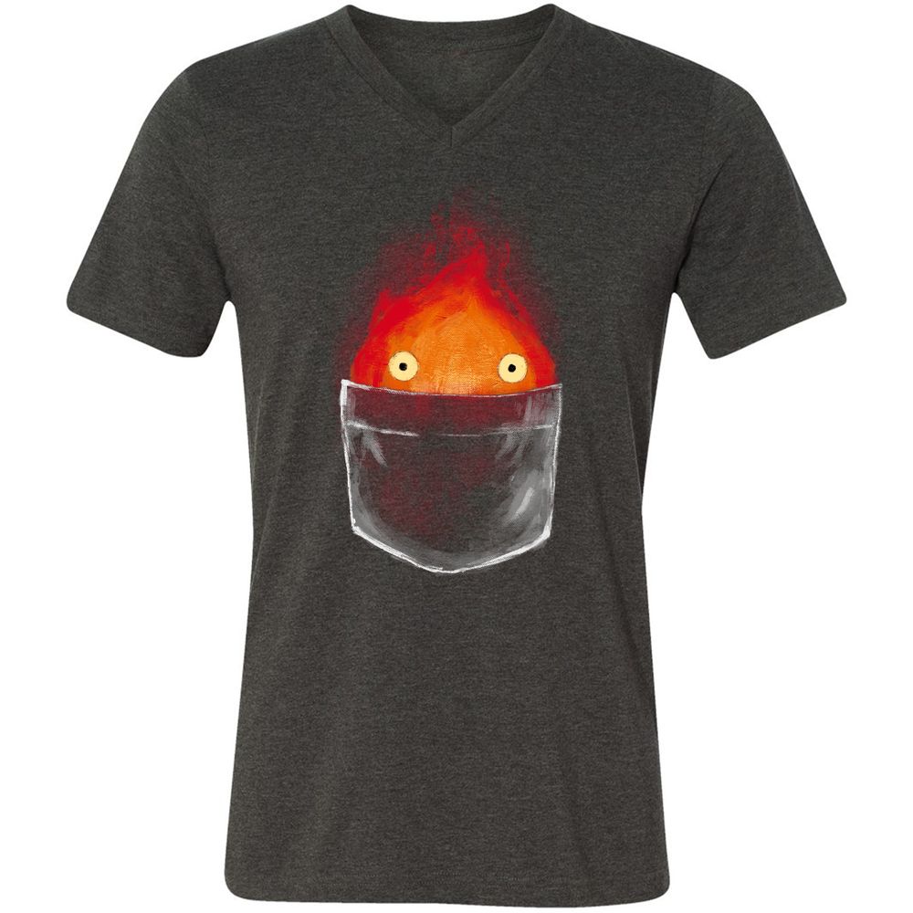 Unisex V-Neck T-Shirt - VS5UFSN3 - Dark Grey Heather - 8