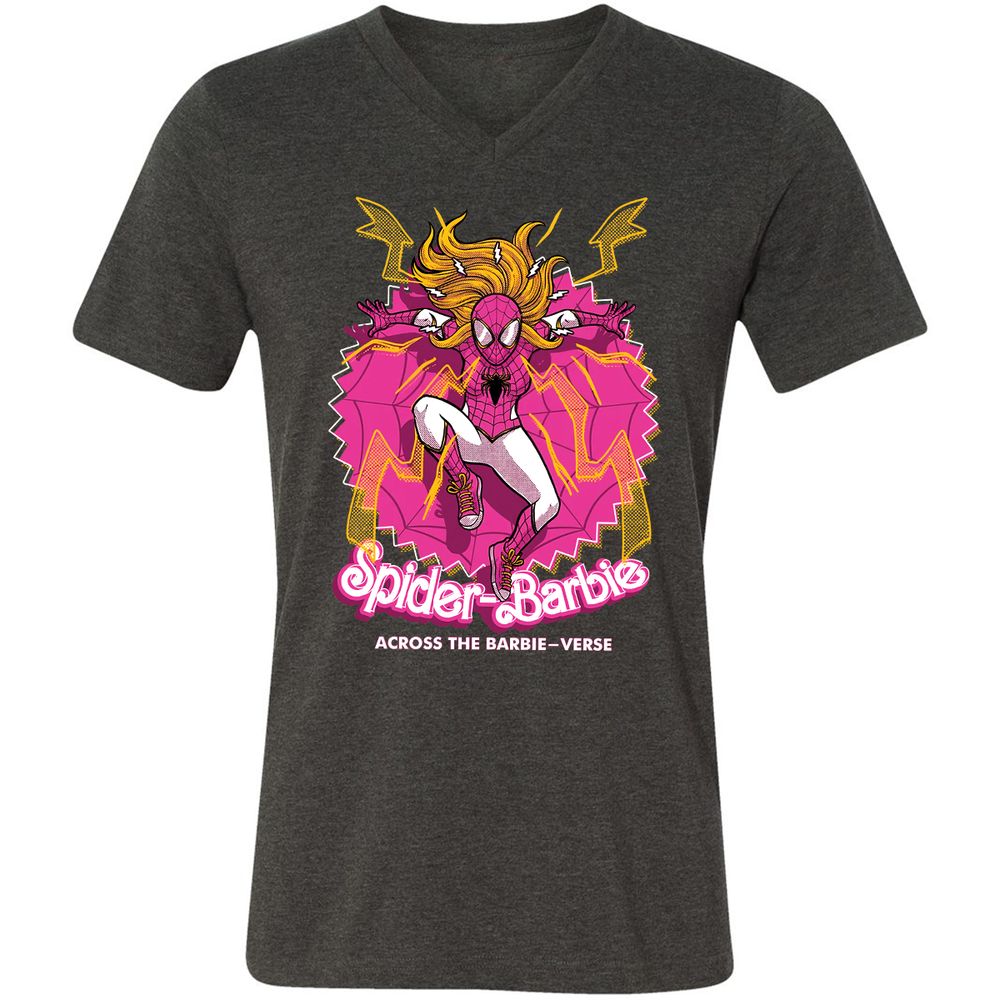 Unisex V-Neck T-Shirt - AJGCBYP3 - Dark Grey Heather - 8