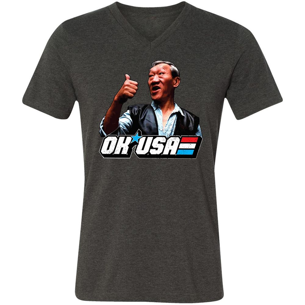 Unisex V-Neck T-Shirt - T631UCHG - Dark Grey Heather - 8