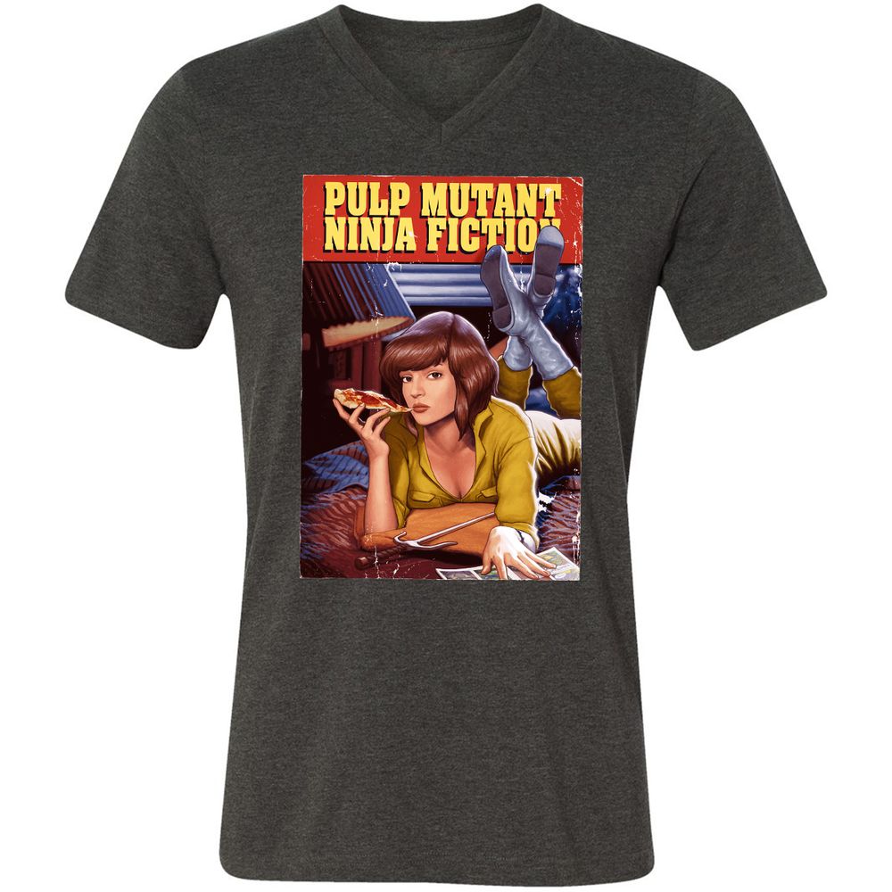 Unisex V-Neck T-Shirt - T3YBCC1N - Dark Grey Heather - 8