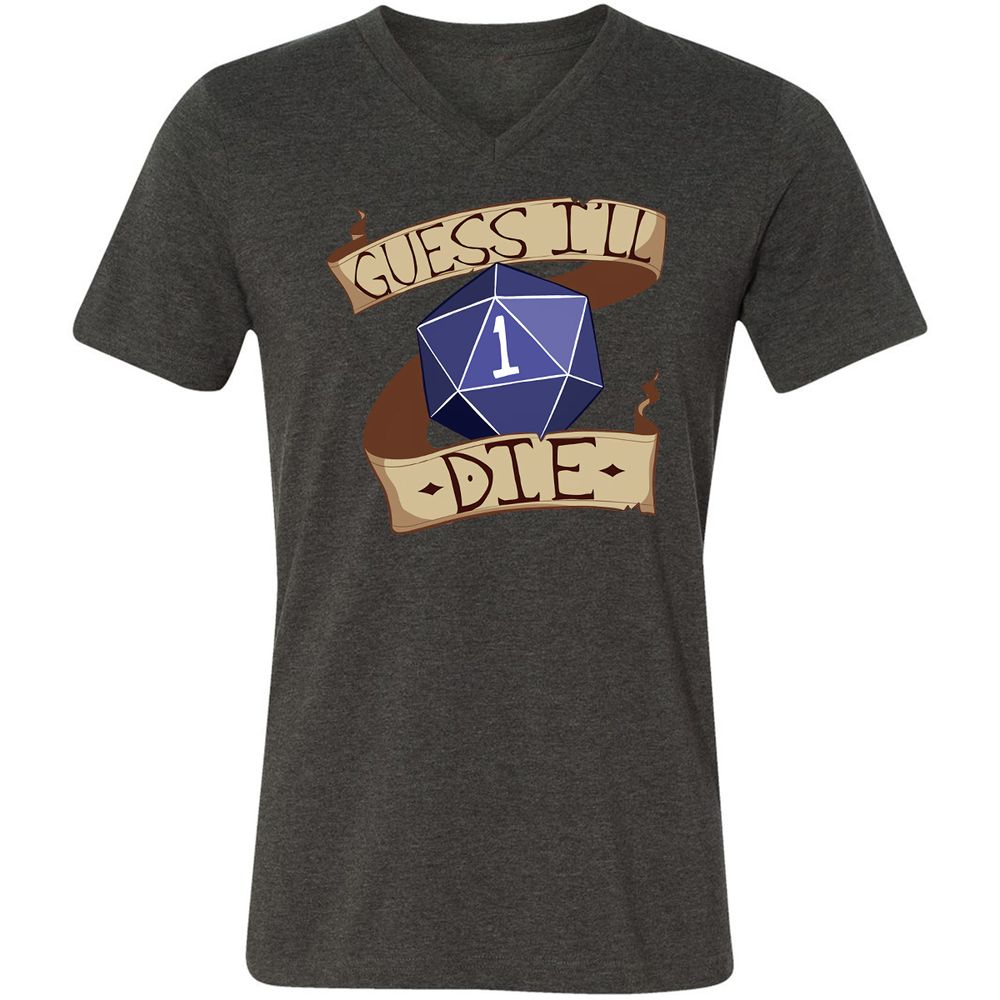 Unisex V-Neck T-Shirt - 53LLEPNS - Dark Grey Heather - 8