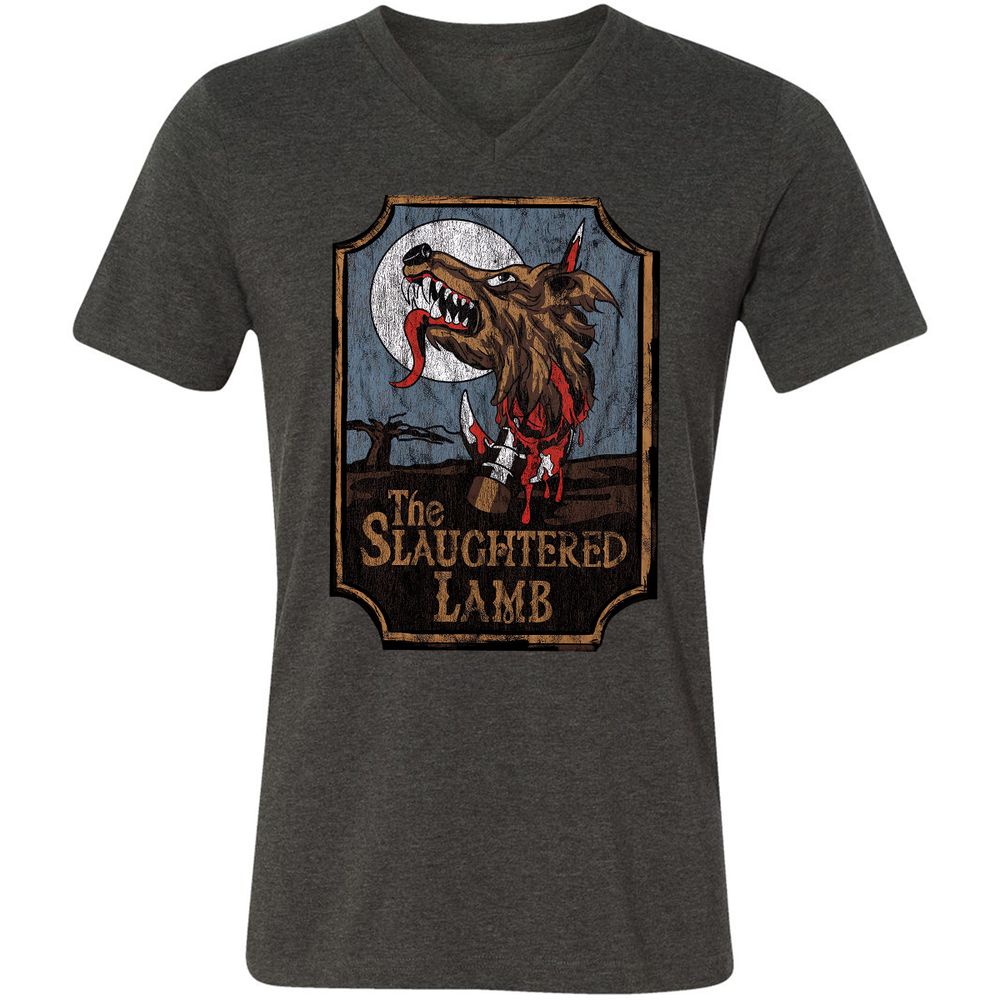 Unisex V-Neck T-Shirt - DLWPCGS2 - Dark Grey Heather - 8