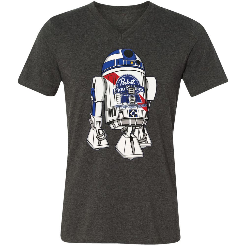 Unisex V-Neck T-Shirt - P7GZ5L2F - Dark Grey Heather - 8