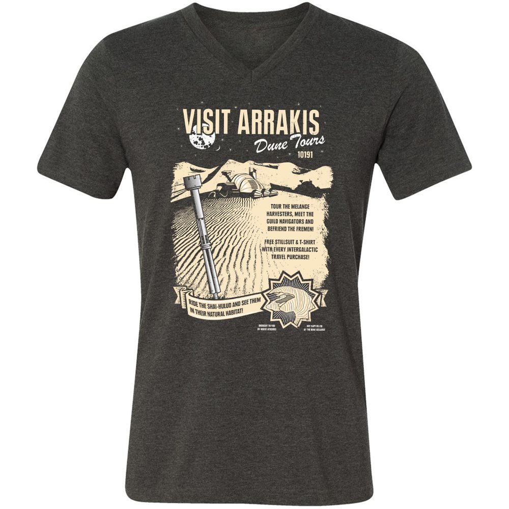 Unisex V-Neck T-Shirt - XM5NAZT2 - Dark Grey Heather - 8