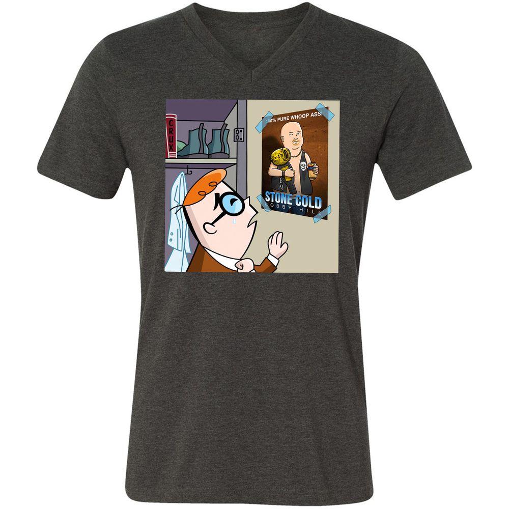 Unisex V-Neck T-Shirt - EYE2AMA6 - Dark Grey Heather - 8