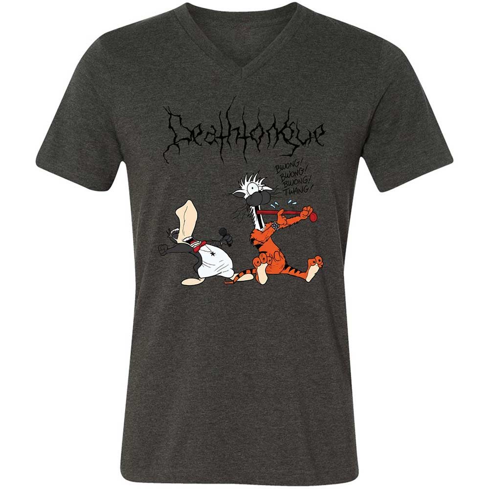 Unisex V-Neck T-Shirt - BV5STU4C - Dark Grey Heather - 8