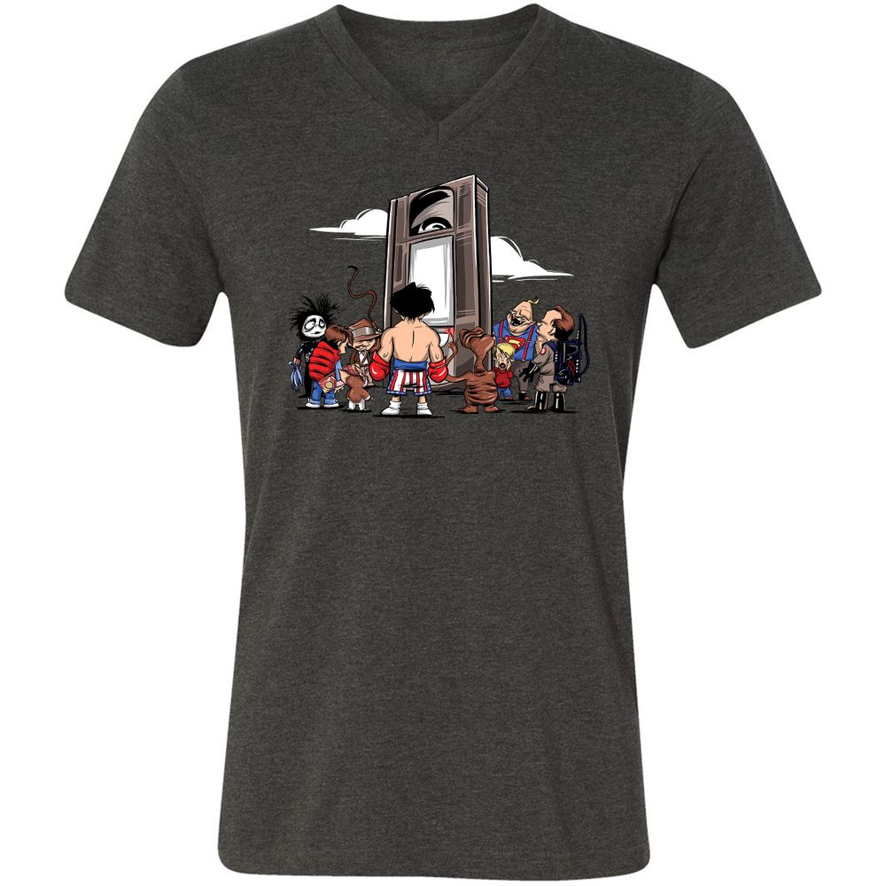 Unisex V-Neck T-Shirt - AN7LFMPE - Dark Grey Heather - 8