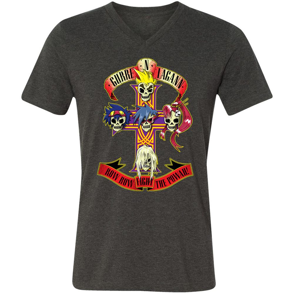 Unisex V-Neck T-Shirt - N5JVQ8EX - Dark Grey Heather - 8