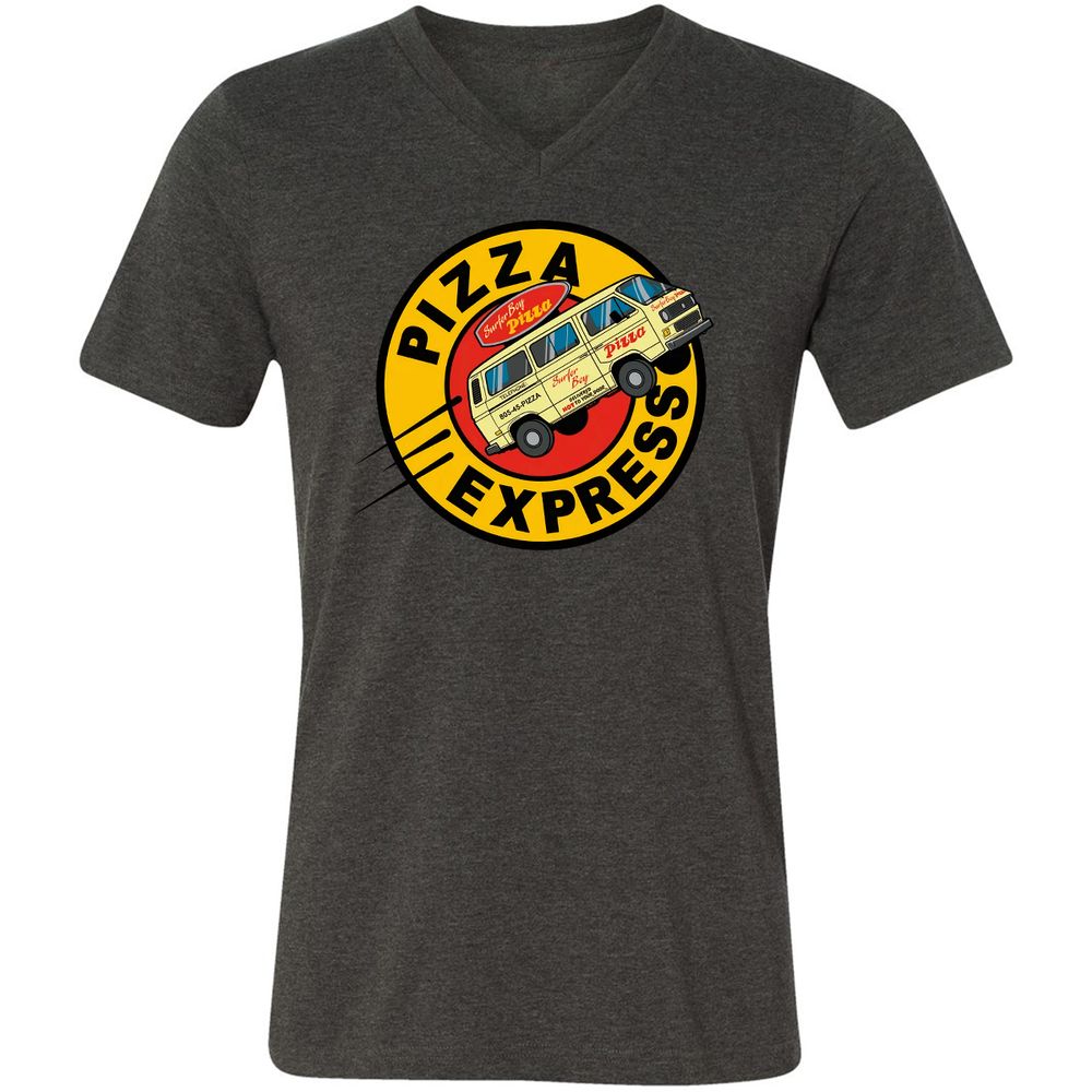 Unisex V-Neck T-Shirt - BYL4VUUR - Dark Grey Heather - 8