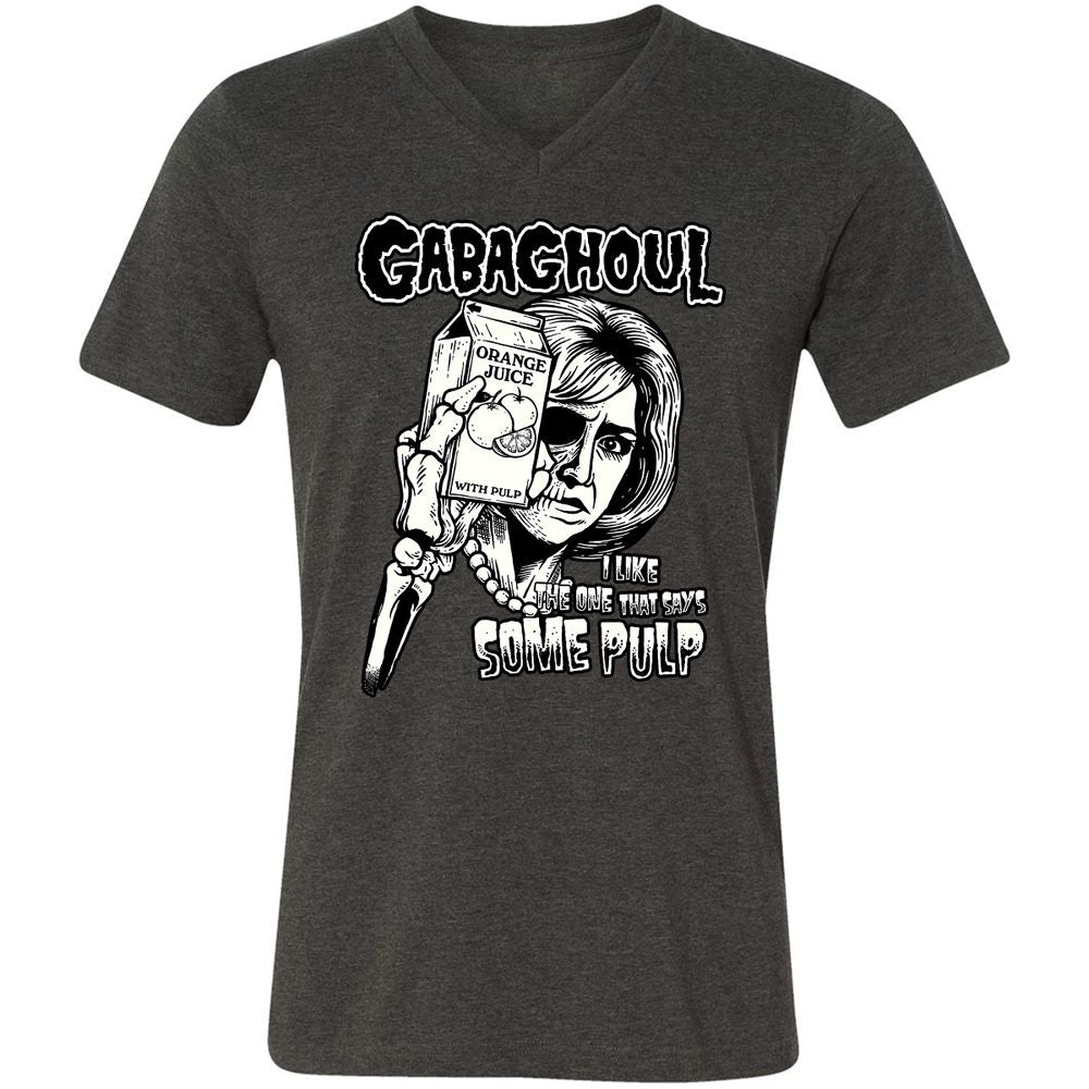 Unisex V-Neck T-Shirt - YJXC7BXC - Dark Grey Heather - 8