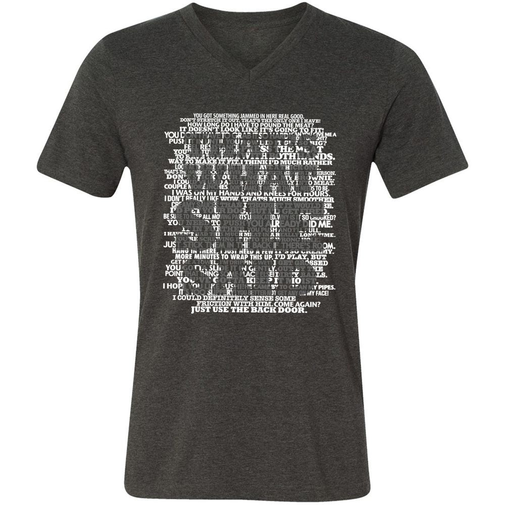 Unisex V-Neck T-Shirt - DCRLNSCA - Dark Grey Heather - 8