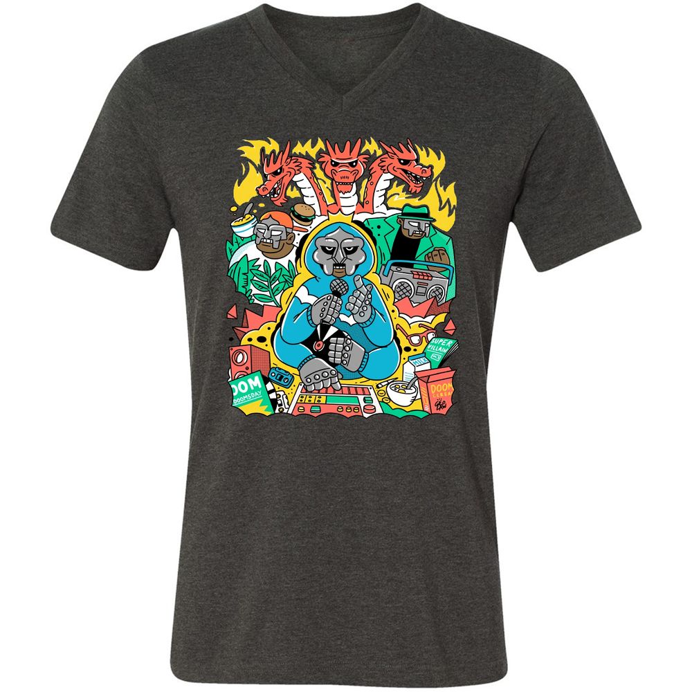 Unisex V-Neck T-Shirt - TT84195T - Dark Grey Heather - 8