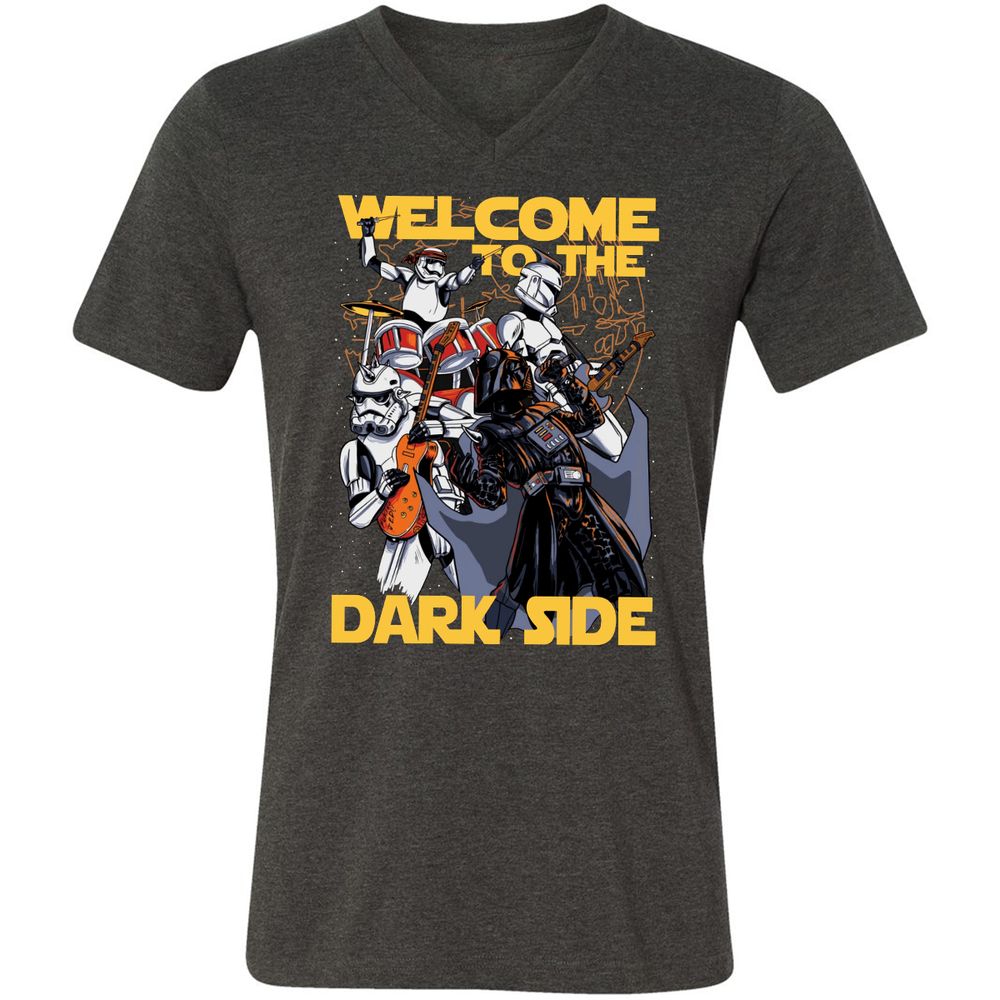 Unisex V-Neck T-Shirt - WXU3FY1G - Dark Grey Heather - 8