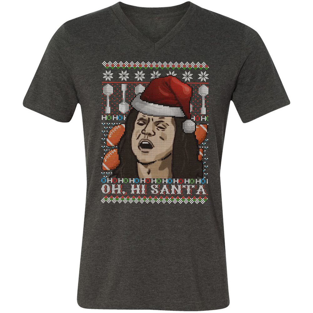Unisex V-Neck T-Shirt - KSJQZP7V - Dark Grey Heather - 8