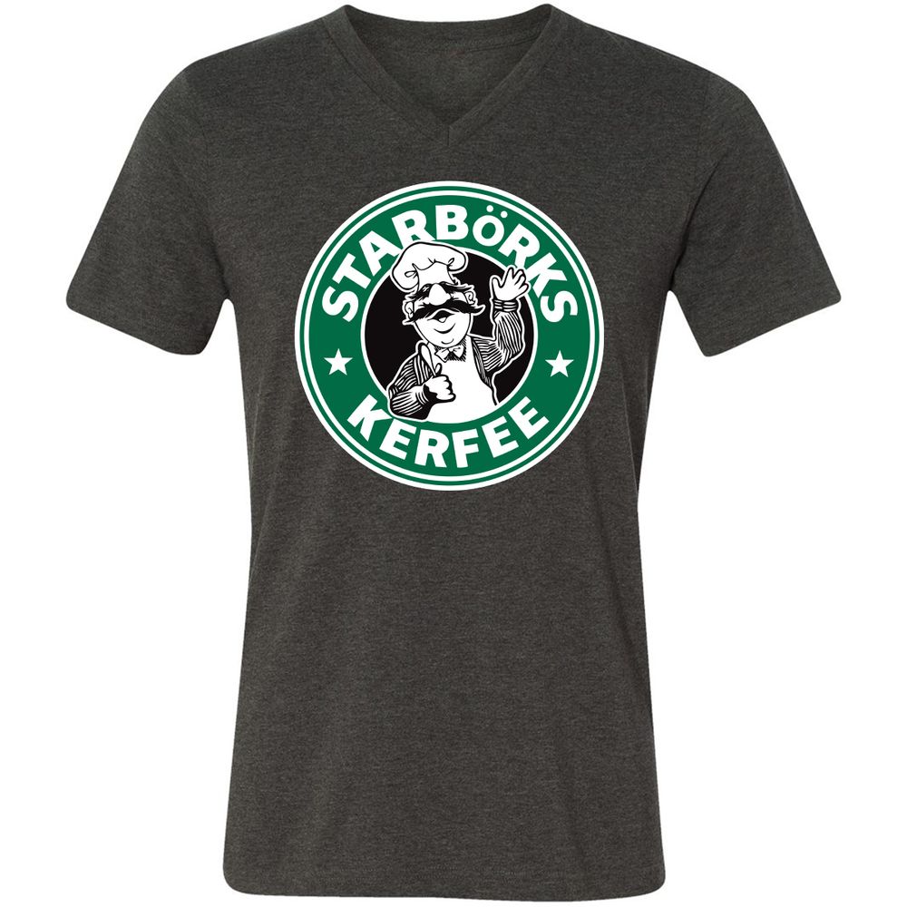 Unisex V-Neck T-Shirt - T8C2C89L - Dark Grey Heather - 8