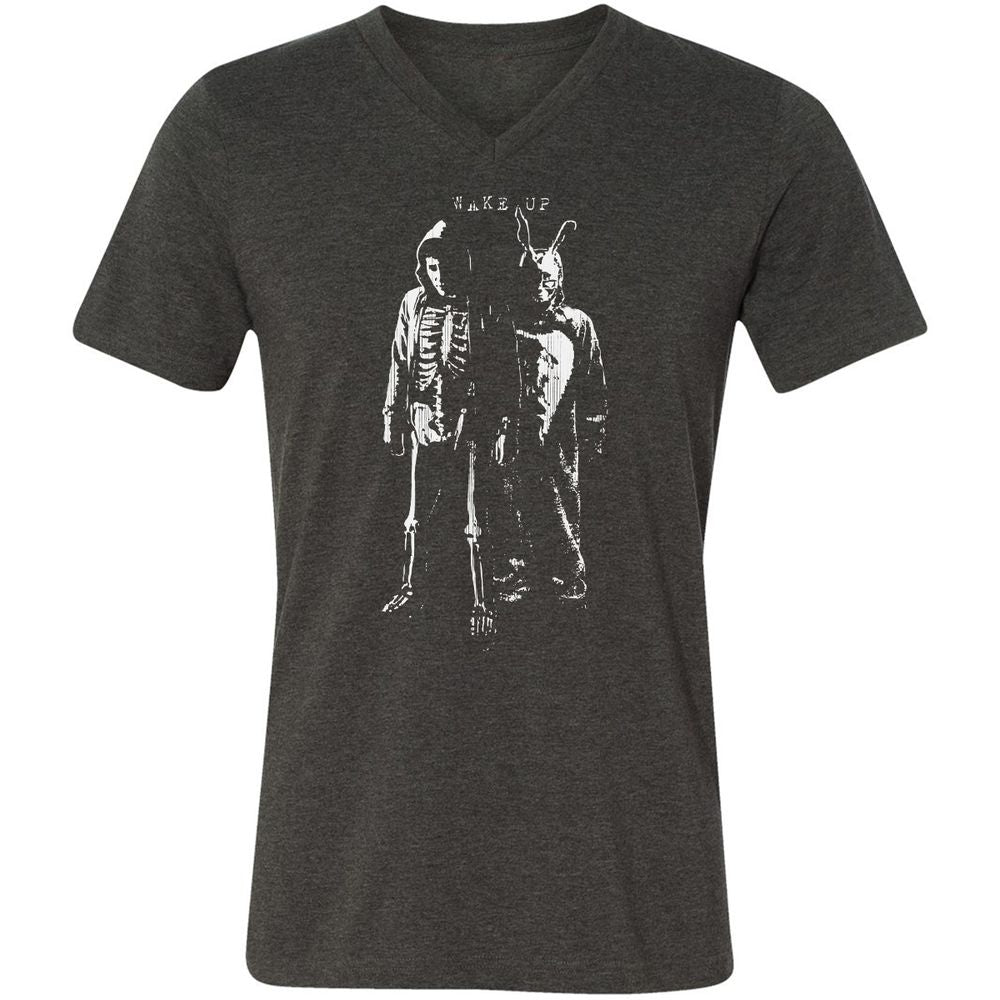 Unisex V-Neck T-Shirt - UEYGEB69 - Dark Grey Heather - 8