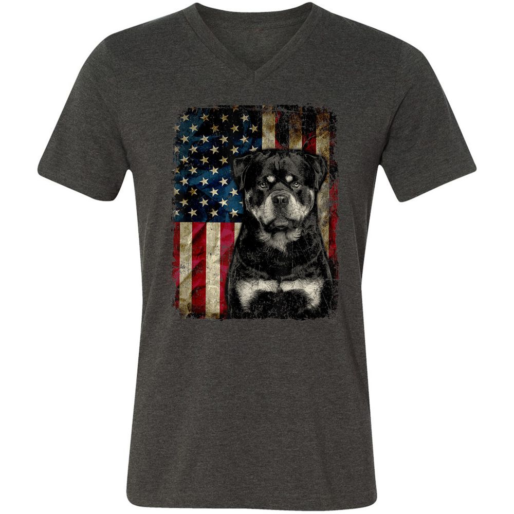 Unisex V-Neck T-Shirt - AXD486L6 - Dark Grey Heather - 8