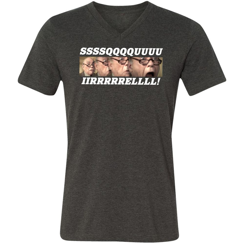 Unisex V-Neck T-Shirt - XFKQ9VVU - Dark Grey Heather - 8