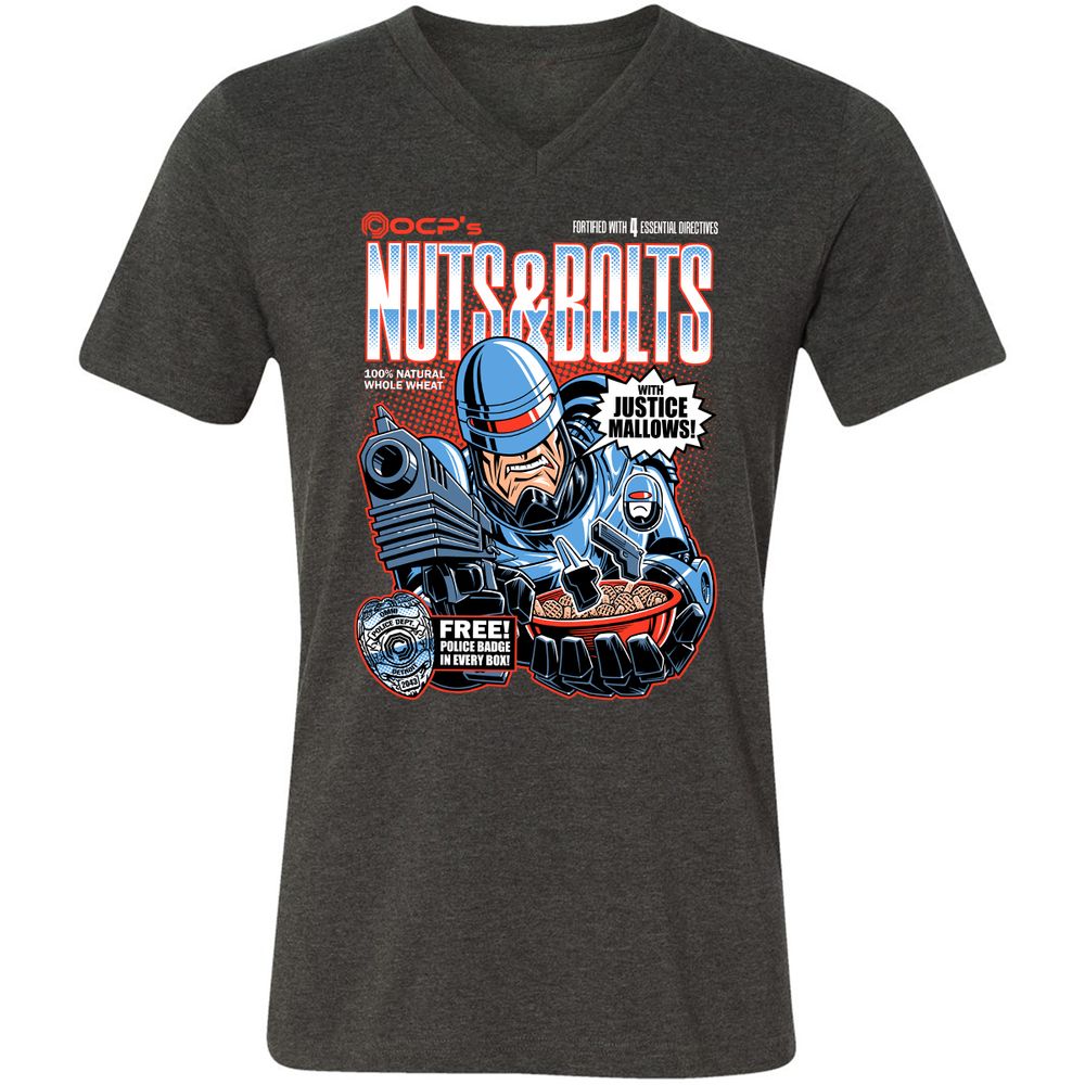 Unisex V-Neck T-Shirt - X2W4QW89 - Dark Grey Heather - 8