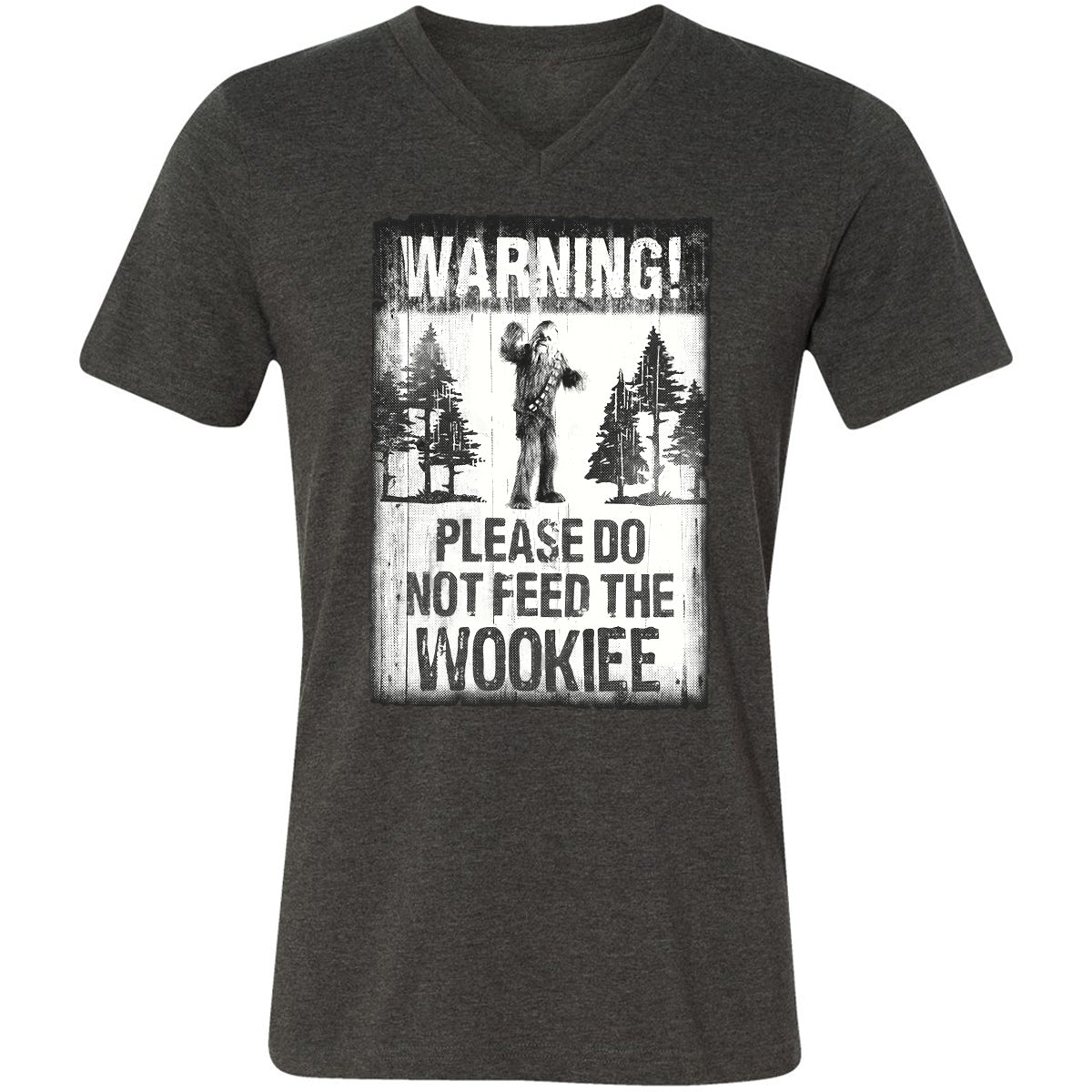 Unisex V-Neck T-Shirt - YQJ4CHL3 - Dark Grey Heather - 8