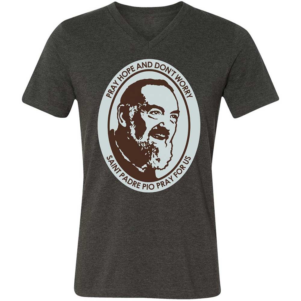 Pray, Hope, and Don't Worry - Dark Grey Heather - 8